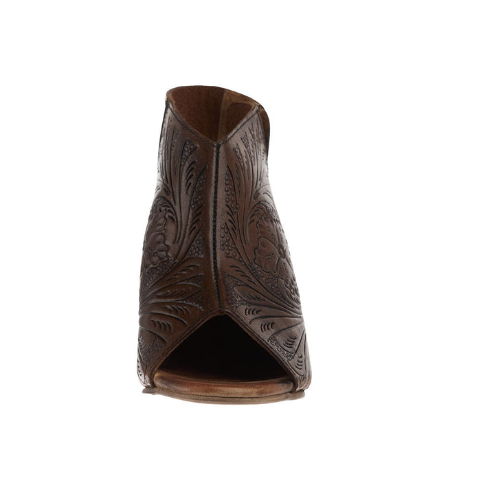 Roper Footwear Women's Mika Brown Tooled Open Toe Sandal