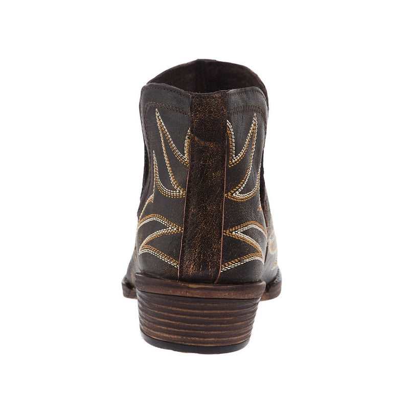 Roper Footwear Women`s Addie Brown Sanded Leather Bootie