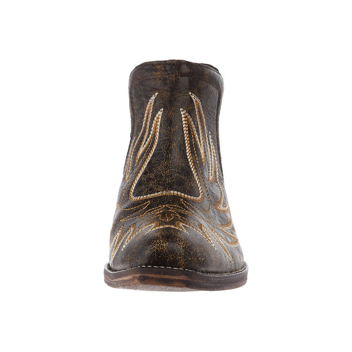 Roper Footwear Women`s Addie Brown Sanded Leather Bootie