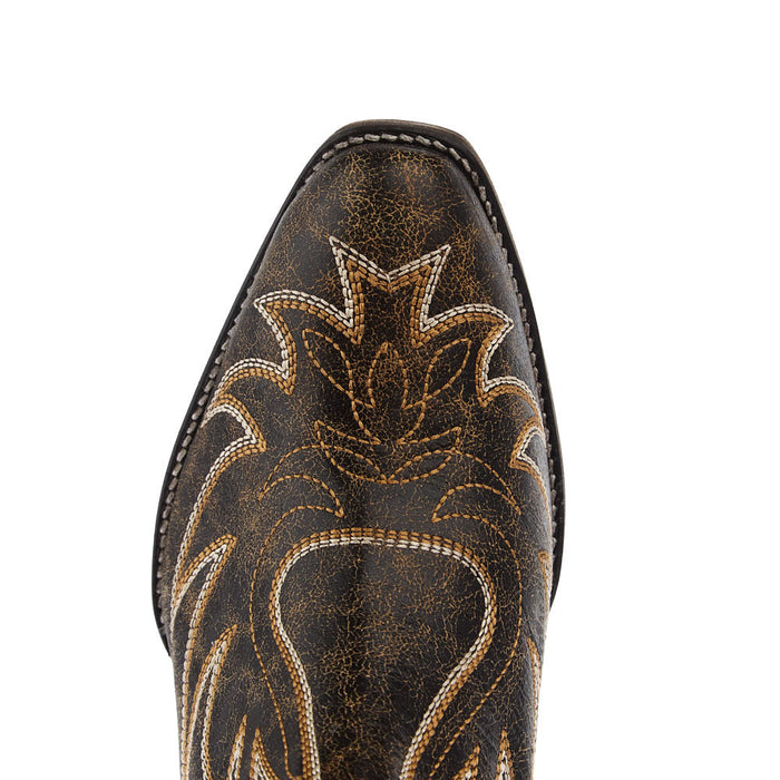 Roper Footwear Women`s Addie Brown Sanded Leather Bootie