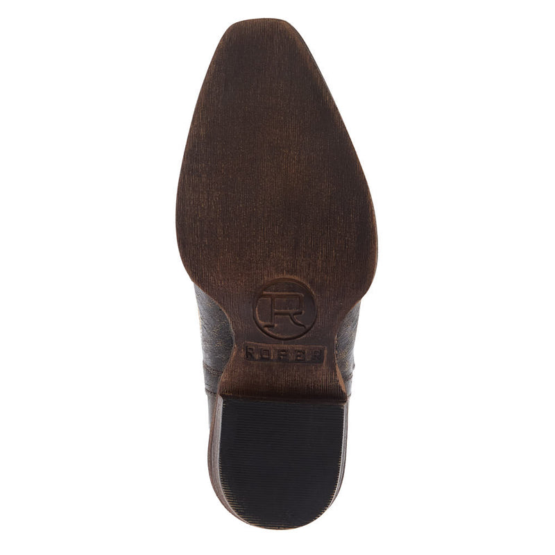 Roper Footwear Women`s Addie Brown Sanded Leather Bootie