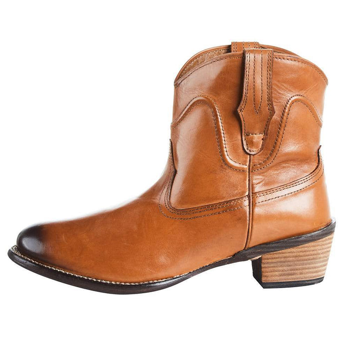Roper Footwear Women`s Tan Burnished Leather Bootie