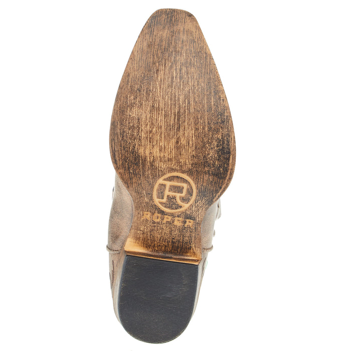 Roper Footwear Women`s Brown Faux Leather Laser Brown Boot
