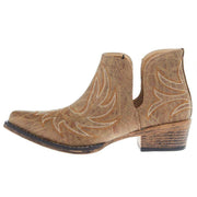 Roper Footwear Women's Ava Tan Faux Leather Snip Toe Bootie