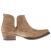 Roper Footwear Women's Ava Tan Faux Leather Snip Toe Bootie