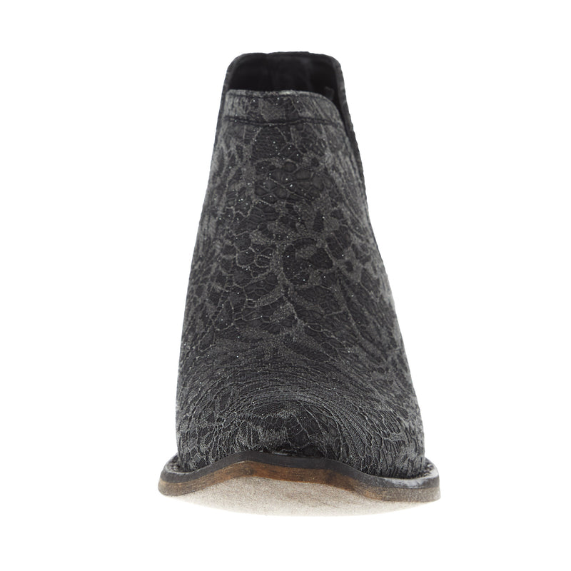Roper Footwear Women's Ava Black Lace Overlay Bootie