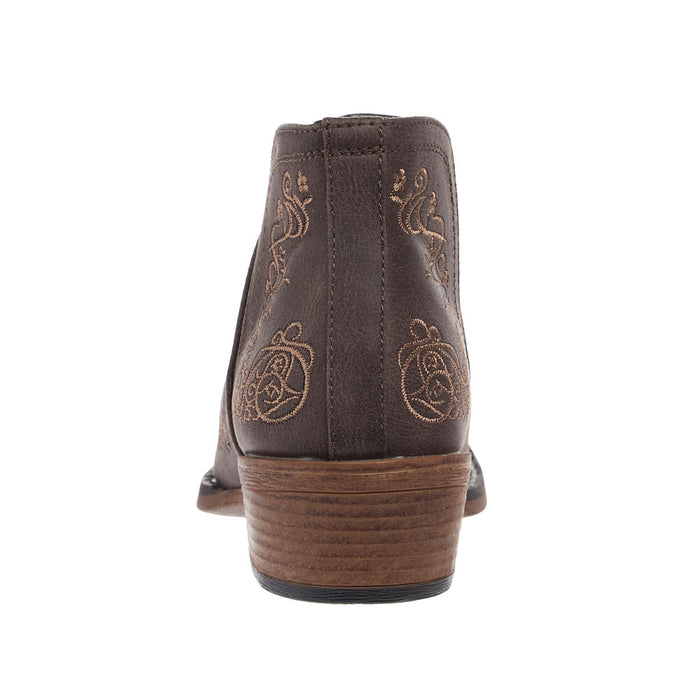 Roper Footwear Women's Brown Faux Leather 7In Snip Toe Bootie