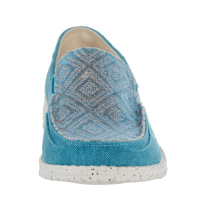 Roper Footwear Womens Turquoise Canvas Slip on Moc