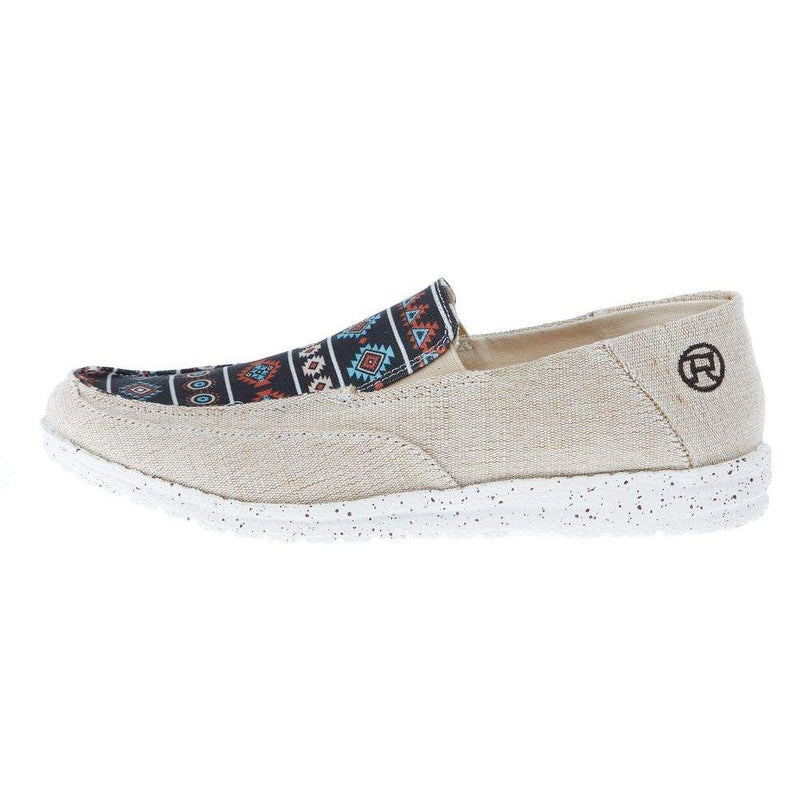 Roper Footwear Women's Hang Loose Tan Canvas Slip-On Casual