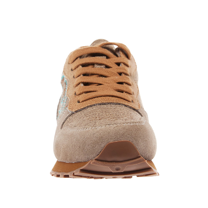 Roper Footwear Women`s Beige Suede Giddyup Western Stitch Jogger