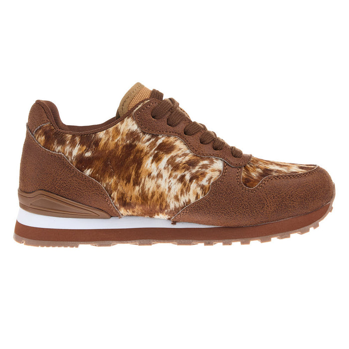 Roper Footwear Women`s Giddy Up Brown Hair on Hide Sneaker