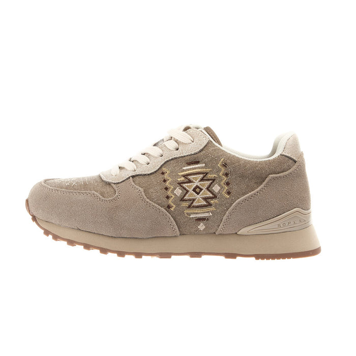 Roper Footwear Women's Giddyup Maya Taupe Suede Jogger