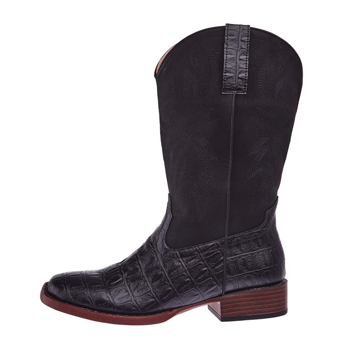 Roper Footwear Women's Black Caiman Print Boot