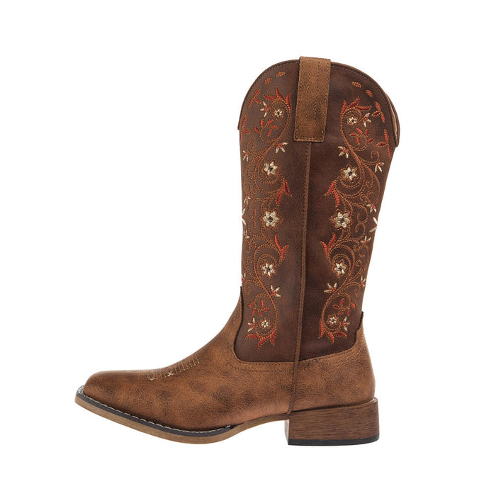 Roper Footwear Women's Bailey Vintage Tan Leather Vamp 11