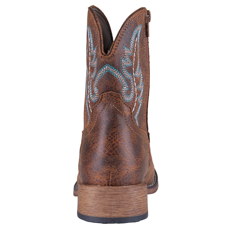 Roper Footwear Women's Vintage Cognac Faux Leather Vamp 7in Matching Top Boot