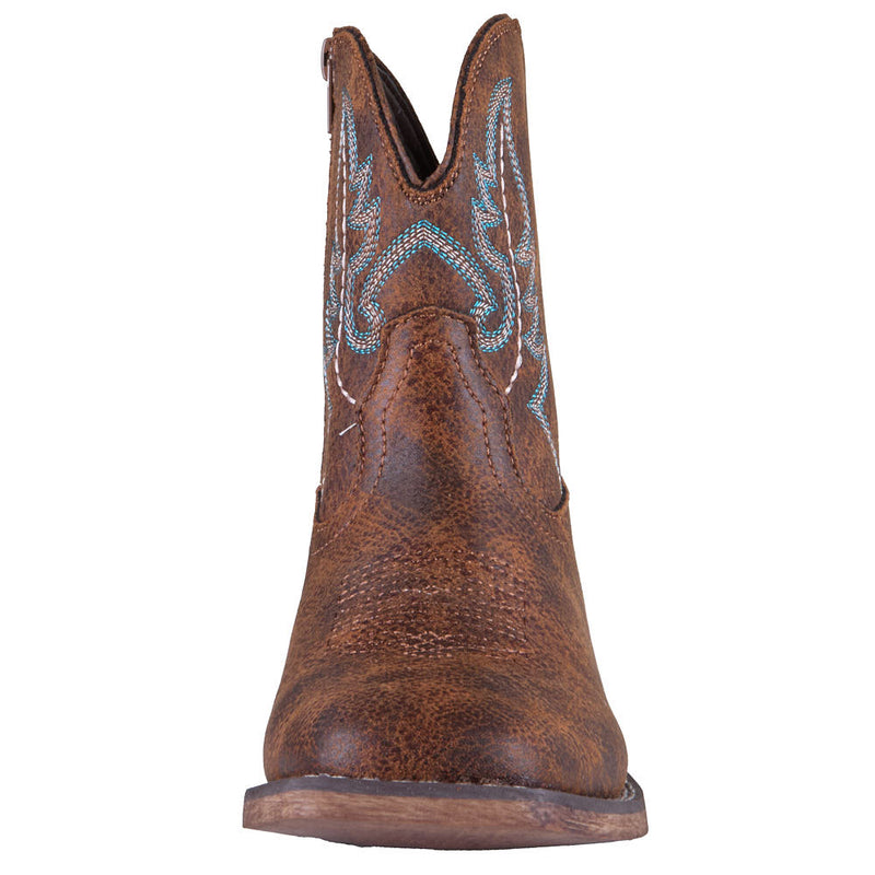 Roper Footwear Women's Vintage Cognac Faux Leather Vamp 7in Matching Top Boot
