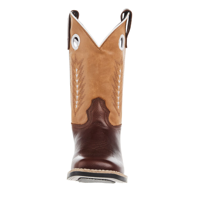 Roper Footwear Youth James Brown Leather Vamp w/ Tan Shaft Square Toe Boot