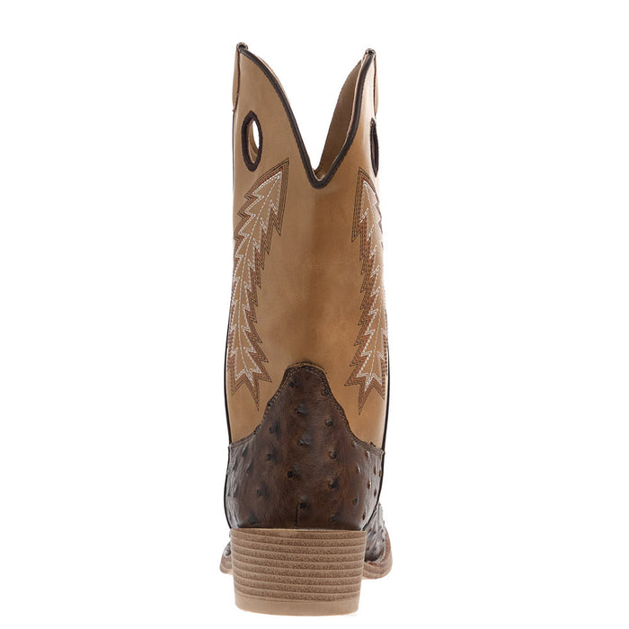 Roper Footwear Kid's Walker Bumps Brown Ostrich Print Boot
