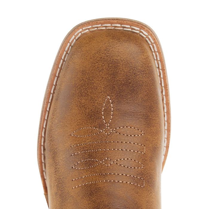 Roper Footwear Big Kids Walker Tan Square Toe with Navy Shaft Boot