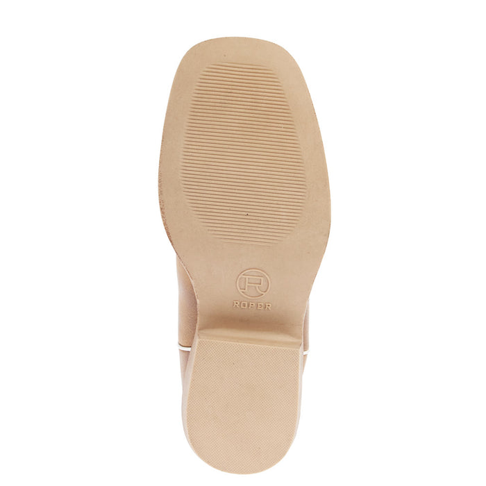 Roper Footwear Big Kids Walker Tan Square Toe with Navy Shaft Boot