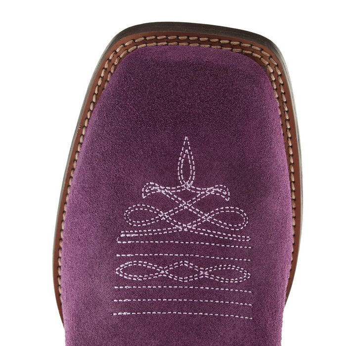 Roper Footwear Youth Willa Purple Suede Cowgirl Boot