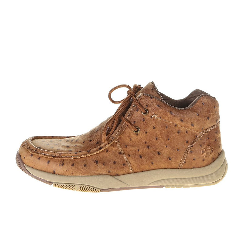 Roper Footwear Men's Clearcut Vintage Faux Ostrich Leather Print Casual Shoe