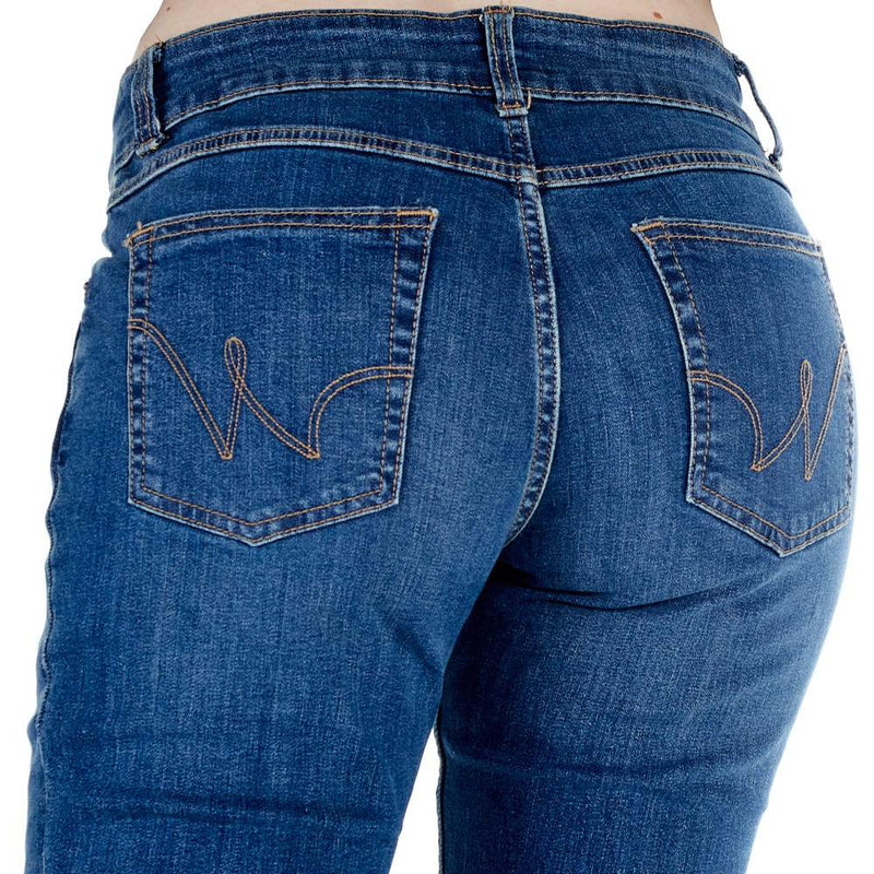 Wrangler Women's Essential Mid Rise Boot Cut Jeans