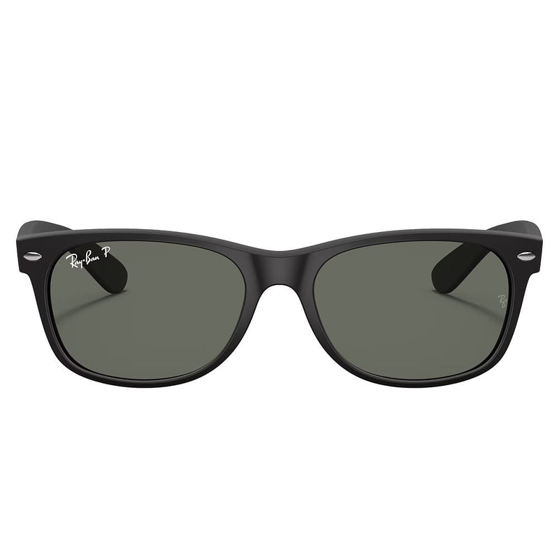 Ray-Ban New Wayfarer Rubber Black & Green Polarized Sunglasses