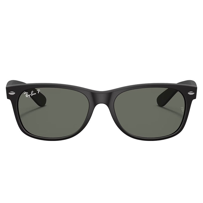 Ray-Ban New Wayfarer Rubber Black & Green Polarized Sunglasses