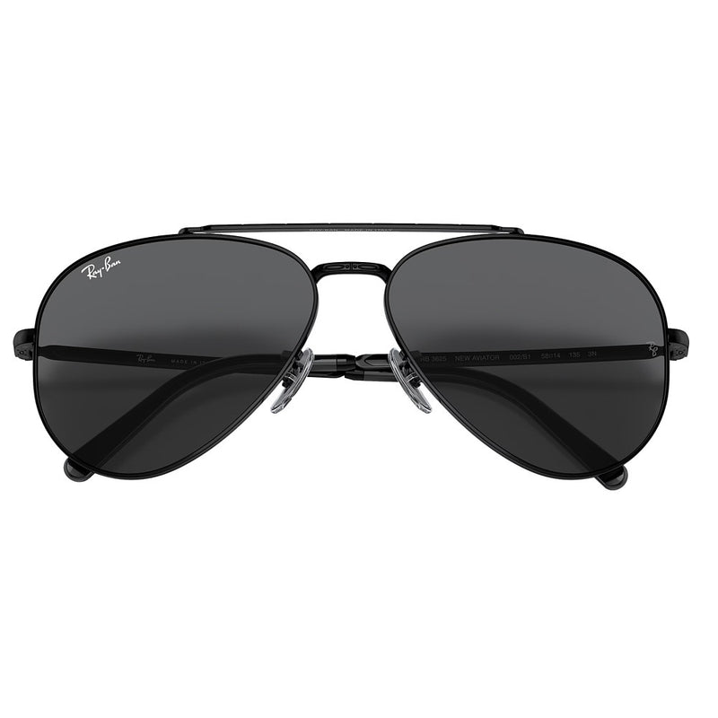 Ray-Ban Black & Grey Aviator Sunglasses