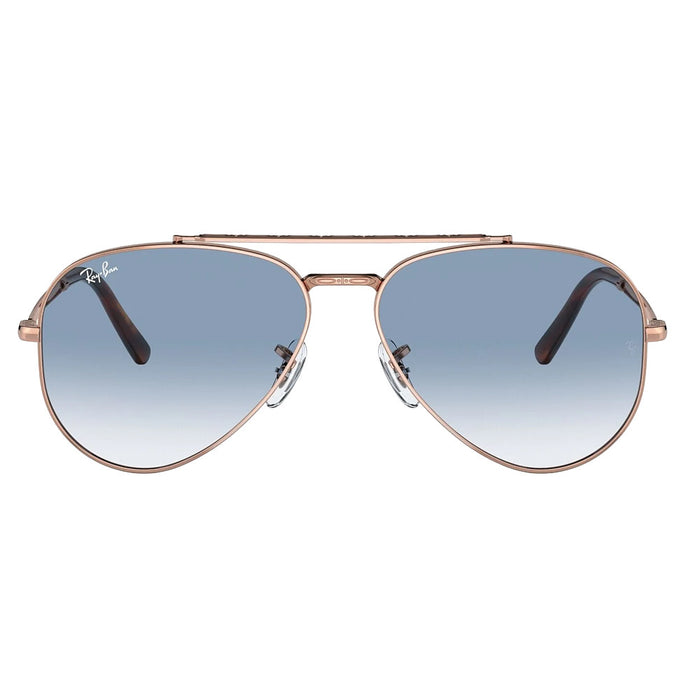 Ray-Ban Rose Gold & Clear Blue Aviator Sunglasses