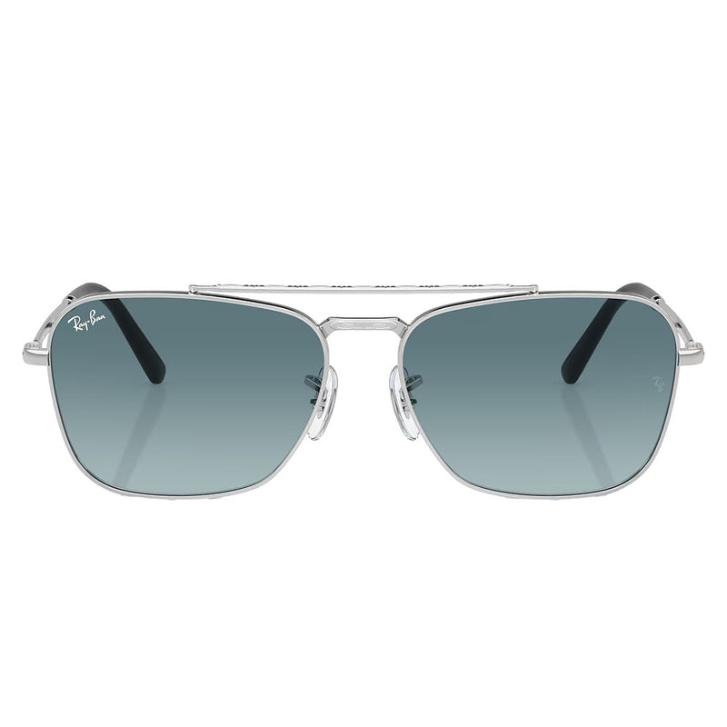 Ray-Ban Silver, Blue, & Grey Caravan Sunglasses