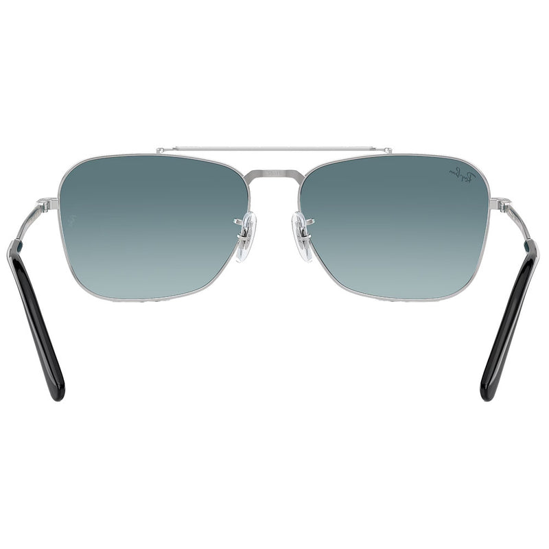 Ray-Ban Silver, Blue, & Grey Caravan Sunglasses
