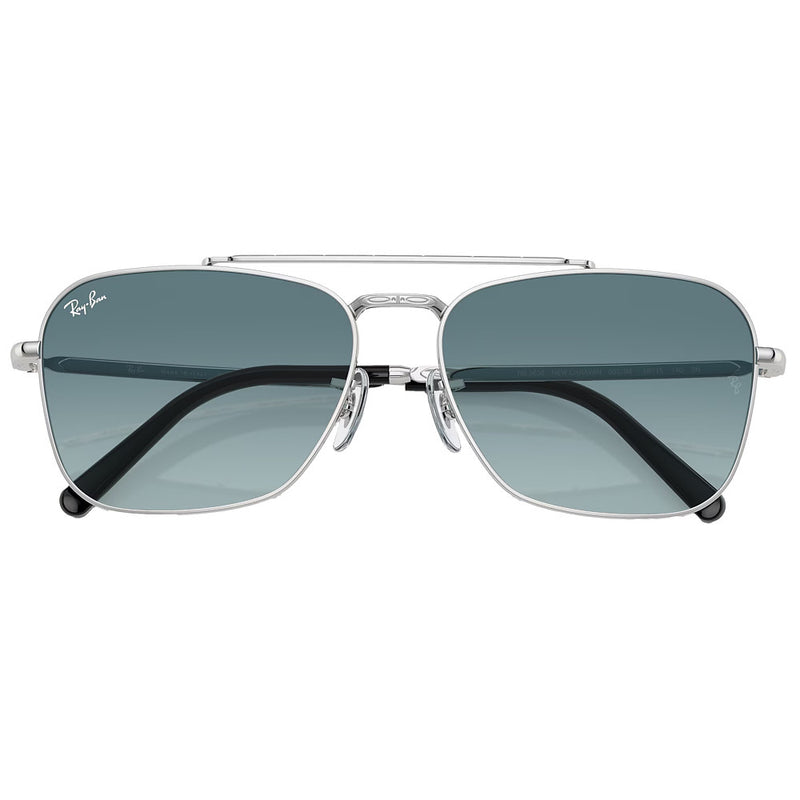Ray-Ban Silver, Blue, & Grey Caravan Sunglasses