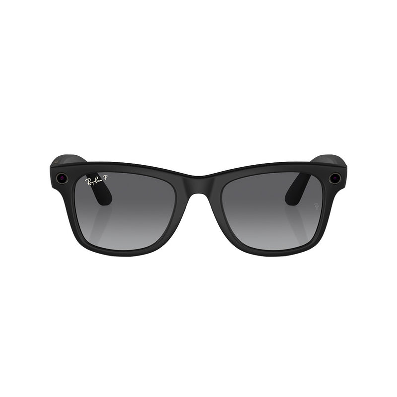 Rayban Black & Graphite Wayfarer Meta Sunglasses