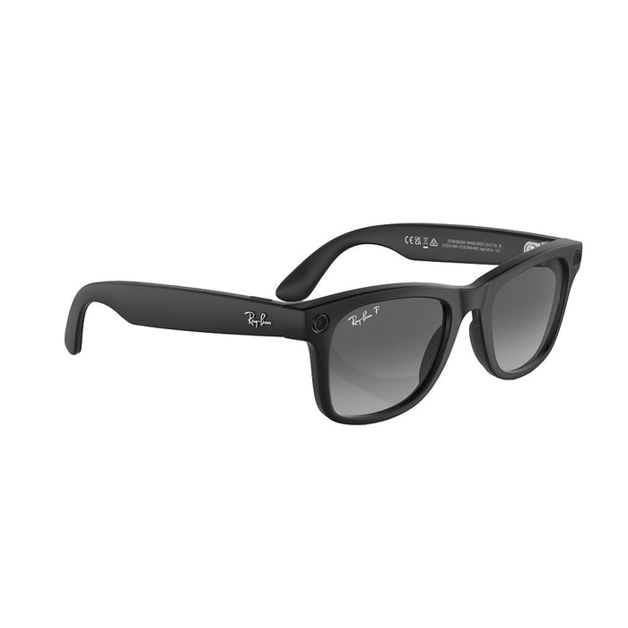 Rayban Black & Graphite Wayfarer Meta Sunglasses