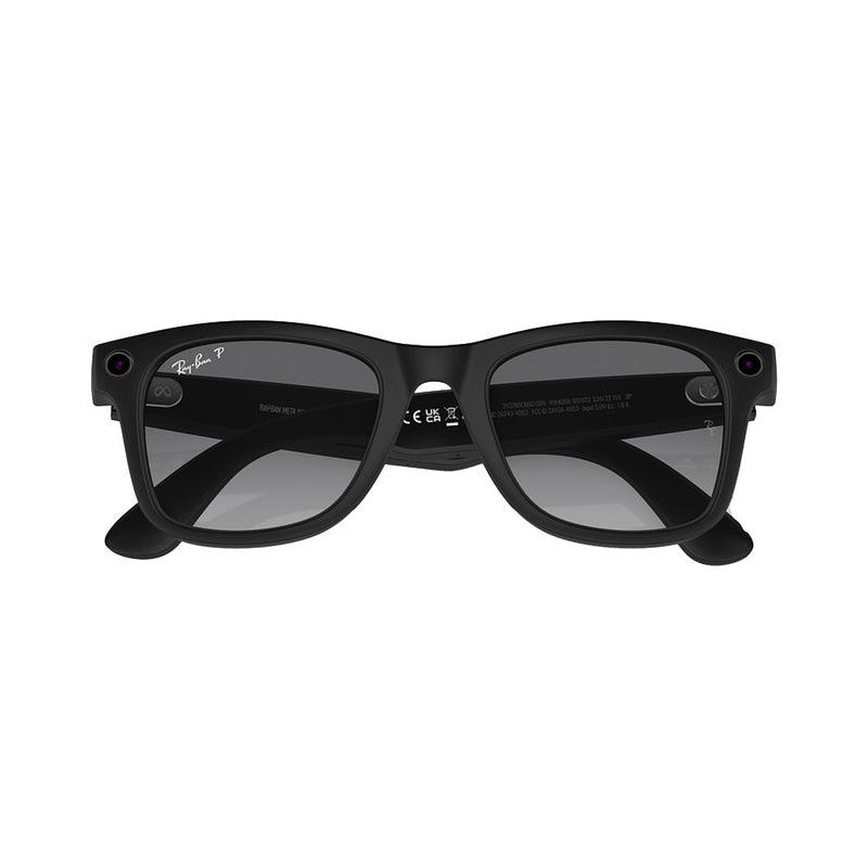 Rayban Black & Graphite Wayfarer Meta Sunglasses