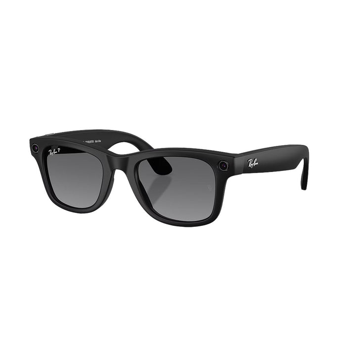Ray-Ban Wayfarer Black Polar Gradient Graphite Meta Sunglasses