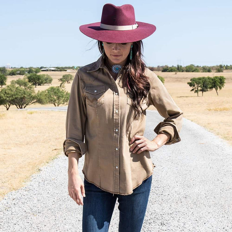 Charlie 1 Horse Highway Burgundy 3 3/4in. Brim
