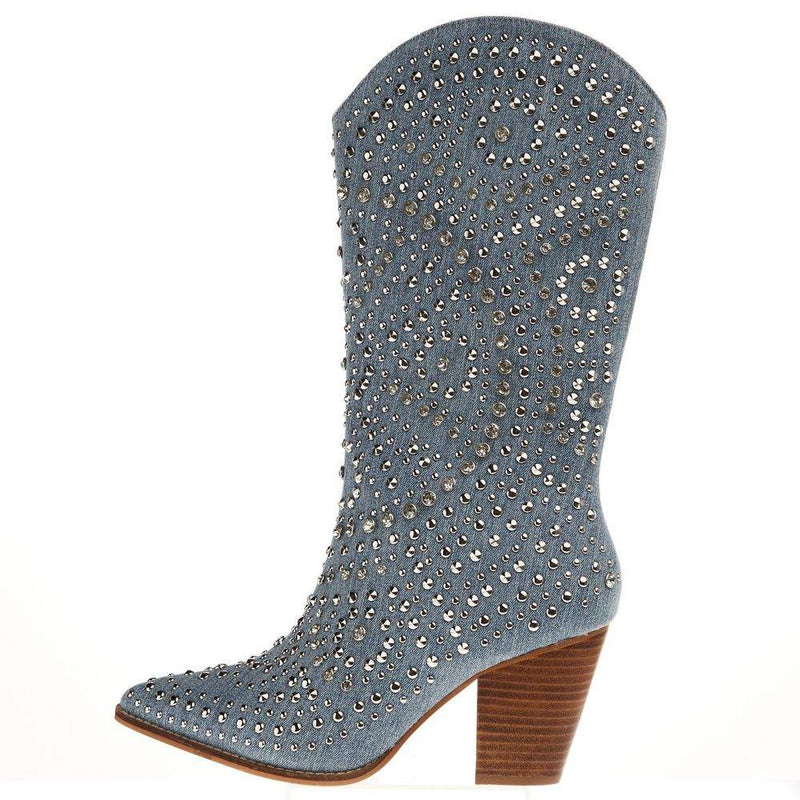Corkys Footwear Corky Women`s Boot Scootin Blue Denim Fashion Boot