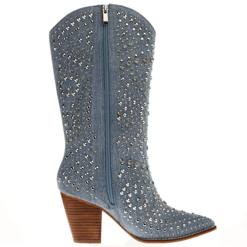 Corkys Footwear Corky Women`s Boot Scootin Blue Denim Fashion Boot