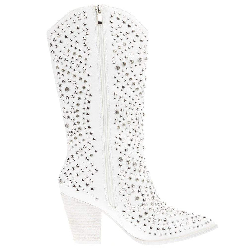 Corkys Footwear Corky Women`s Boot Scootin White Sparkles Cowgirl Boots
