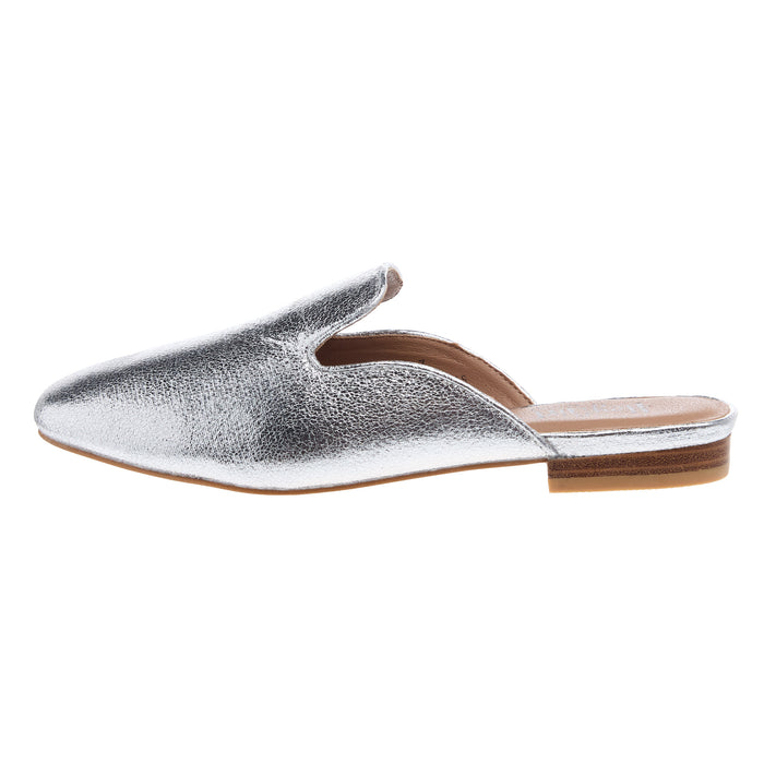 Corkys Footwear Womens Spotlight Silver Slide Loafer