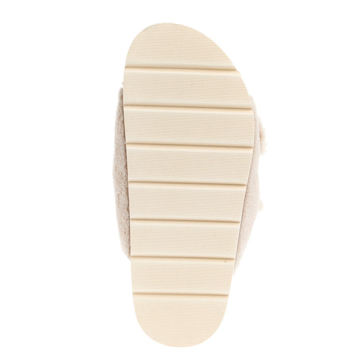 Corkys Footwear Women's Feelin Saucy Natural Fuzzy Sandal