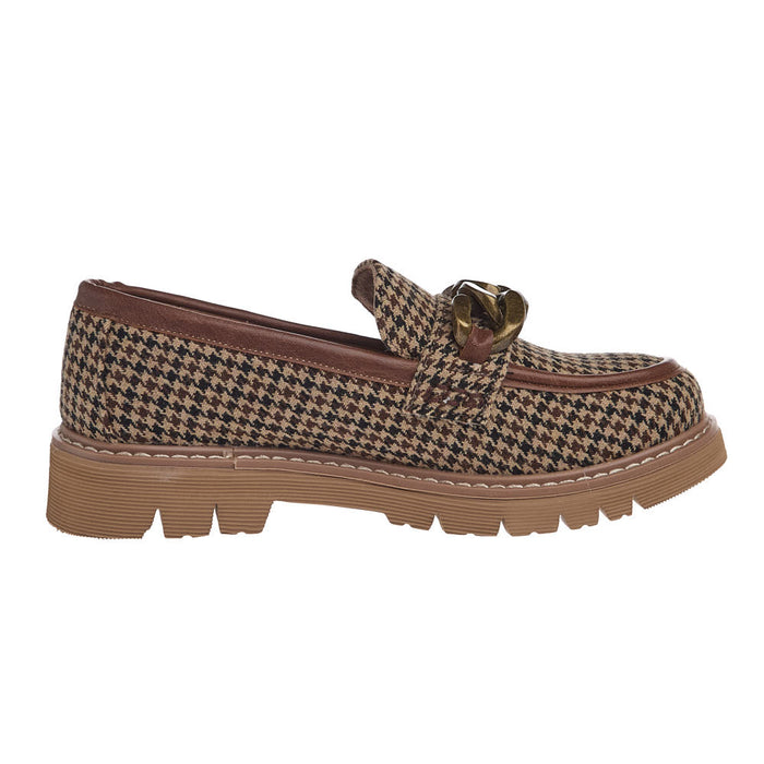 Corkys Footwear Women's Not Literally Black Tan Houndstooth Shoe