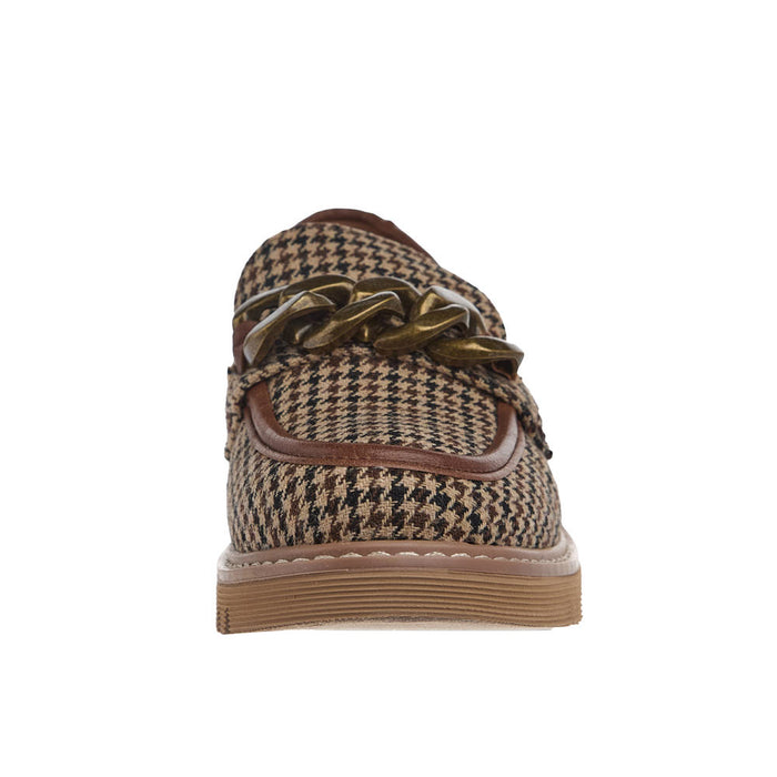Corkys Footwear Women's Not Literally Black Tan Houndstooth Shoe