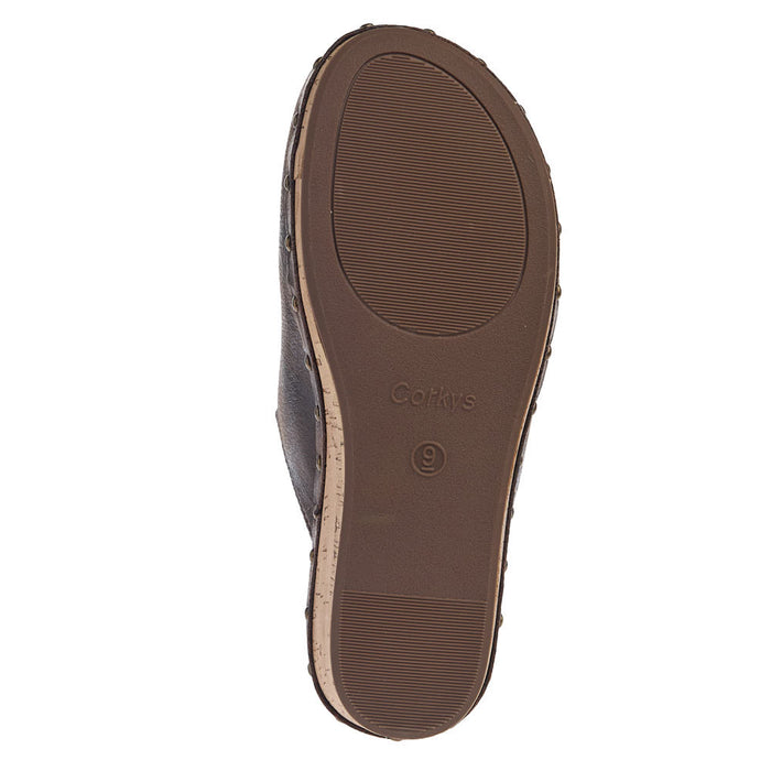 Corkys Footwear Women's Yee Haw Espresso Crinkle Wedge
