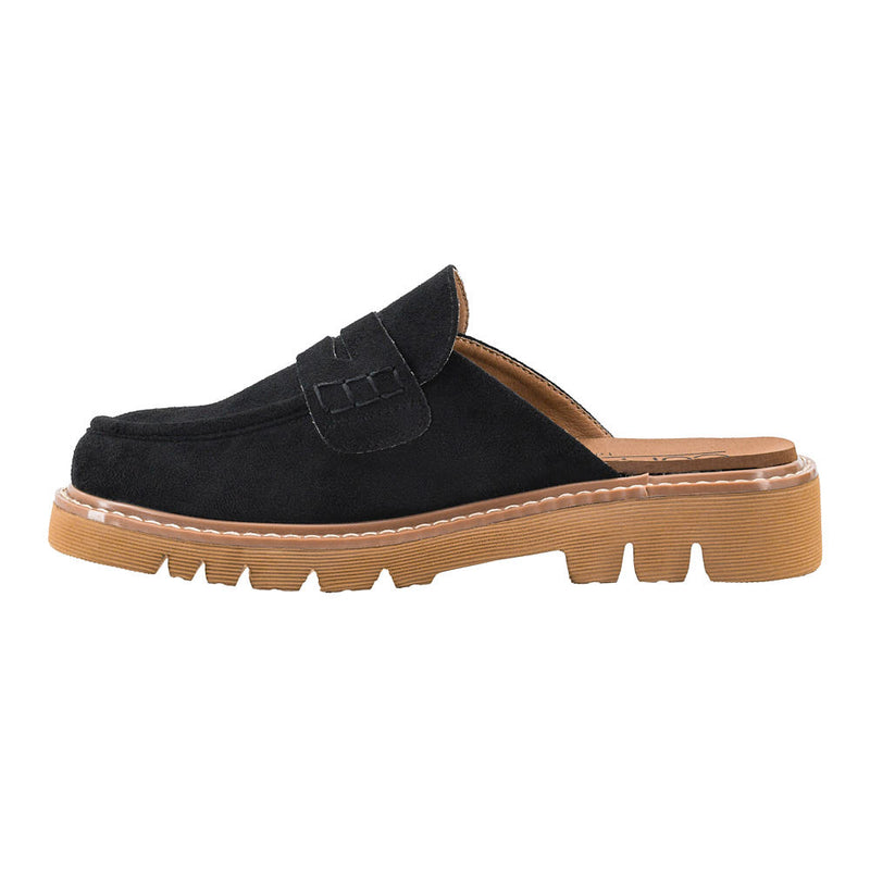 Corkys Footwear Women's Get Lucky Black Faux Suede Mule