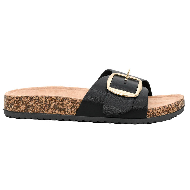 Corkys Footwear Women's Black Road Trip Slide