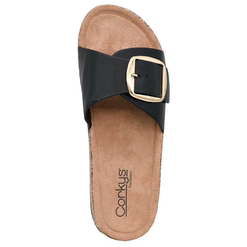 Corkys Footwear Women's Black Road Trip Slide